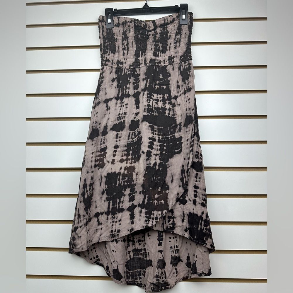 Volcom Strapless Women's Tie-Dyed Brown/Tan Dress Sz XS